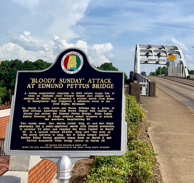 Selma Edmund Pettus Bridge Plaque